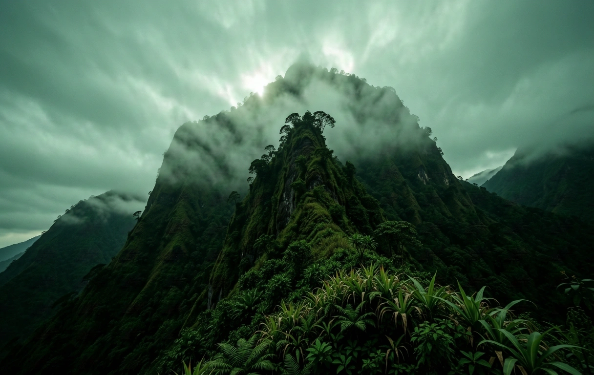 Misty Indonesian highlands